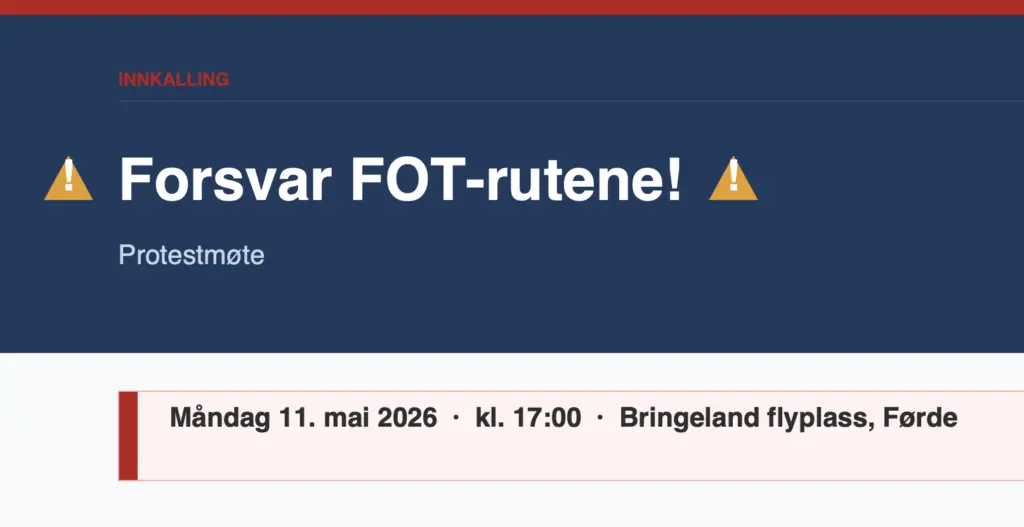 Forsvar FOT-rutene!